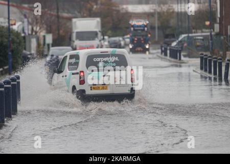 Newhaven East Sussex, 3rd November 2022. Heavy rain causes travel chaos as roads across the South of England flood.  These photos taken in Newhaven East Sussex Credit: @Dmoonuk/Alamy Live News Stock Photo