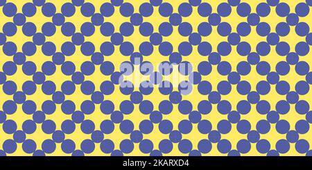 Seamless pattern from blue circles and dots. Endless texture. Abstract pattern from simple geometric figures. For use in web design, presentation. Stock Vector