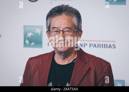 Go Nagai attends 'Mazinger Z Infinity' photocall during the 12th Rome Film Fest at Auditorium Parco Della Musica on October 28, 2017 in Rome, Italy. (Photo by Luca Carlino/NurPhoto) Stock Photo