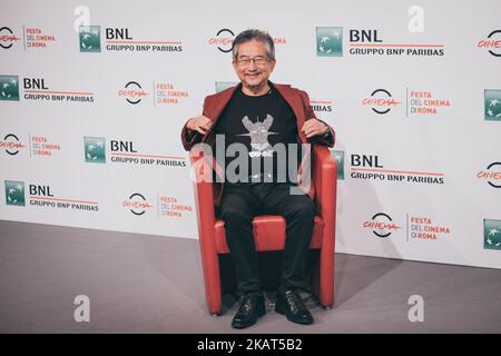 Go Nagai attends 'Mazinger Z Infinity' photocall during the 12th Rome Film Fest at Auditorium Parco Della Musica on October 28, 2017 in Rome, Italy. (Photo by Luca Carlino/NurPhoto) Stock Photo