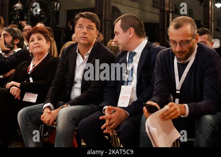 Secretary of PD Party Matteo Renzi during Program Conference of PD at the museum of Pietrarsa, in Naples, Italy October on 27, 2017 (Photo by Paolo Manzo/NurPhoto) Stock Photo