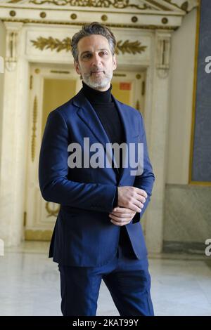 the actor Ernesto Alterio poses during the presentation of TROYANAS at the Teatro EspaÃ±ol de Madrid. Spain. November 7, 2017 (Photo by Oscar Gonzalez/NurPhoto) Stock Photo