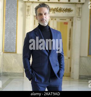 the actor Ernesto Alterio poses during the presentation of TROYANAS at the Teatro EspaÃ±ol de Madrid. Spain. November 7, 2017 (Photo by Oscar Gonzalez/NurPhoto) Stock Photo