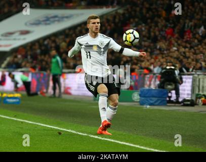 Timo Werner of Germany during International Friendly match between England and Germany at Wembley stadium in London, UK on November 10, 2017.(Photo by Kieran Galvin/NurPhoto) Stock Photo