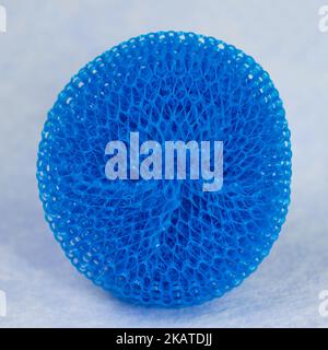 Blue scourer in a close-up Stock Photo