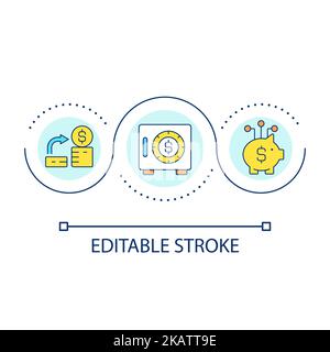 Boost revenue loop concept icon Stock Vector