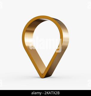 GPS Navigation Street Map with Golden Home Pin icon. Map and pin marker ...