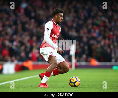 Arsenal's Alex Iwobi during Premier League match between Arsenal and Newcastle United at The Emirates Stadium in London, UK on December 16, 2017. (Photo by Kieran Galvin/NurPhoto)  Stock Photo