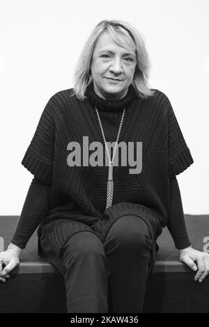 The actress Blanca Portillo attends the presentation of the theater performance EL ANGEL EXTERMINADOR in Teatro EspaÃ±ol Madrid. Spain. January 11, 2018 (Photo by Oscar Gonzalez/NurPhoto) Stock Photo