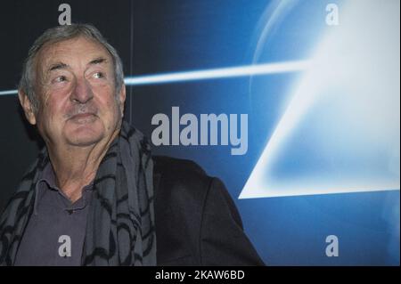 Nick Mason pose for photographers before a press conference of the 'The Pink Floyd Exhibition: Their Mortal Remains' at the MACRO Museum in central Rome on January 16, 2018. (Photo by Giuseppe Maffia/NurPhoto) Stock Photo