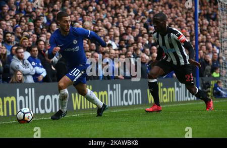 Chelsea's Eden Hazard during FA Cup 4th Round match between Chelsea against Newcastle United at Stanford Bridge in London, UK on January 28, 2018. (Photo by Kieran Galvin/NurPhoto)  Stock Photo