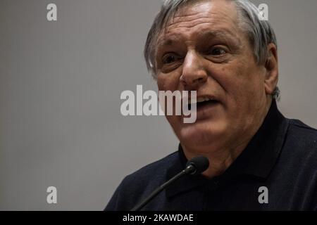 Don Luigi Ciotti president of Coop Libera during the Conference, Contromafie 2018, organized by' Libera'. on February 2, 2018 in Rome, Italy. (Photo by Andrea Ronchini/NurPhoto) Stock Photo