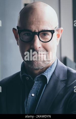 The actor Stanley Tucci attends the photocall of the movie Final Portrait at the Hotel Eden in Rome, Italy, on February 5, 2018. (Photo by Luca Carlino/NurPhoto) Stock Photo