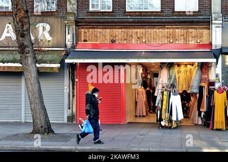 Colourful multicultural shop fronts in Southall Greater London England ...