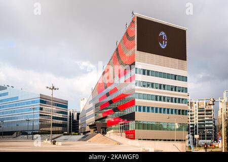 Casa Milan, headquarters of the A.C. football team Milan and one of the  official store in Milan, Lombardy, Italy, Europe Stock Photo - Alamy