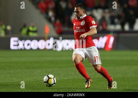 Benficas forward Andrija Zivkovic from Serbia during the Premier League 2017/18 match between SL Benfica v Boavista FC, at Luz Stadium in Lisbon on February 17, 2018. (Photo by Bruno Barros / DPI / NurPhoto) Stock Photo
