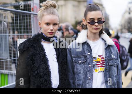 Rebekka Eriksen attends the Chanel show as part of the Paris Fashion Week Womenswear Fall/Winter 2018/2019 at Le Grand Palais on March 6, 2018 in Paris, France. (Photo by Nataliya Petrova/NurPhoto) Stock Photo