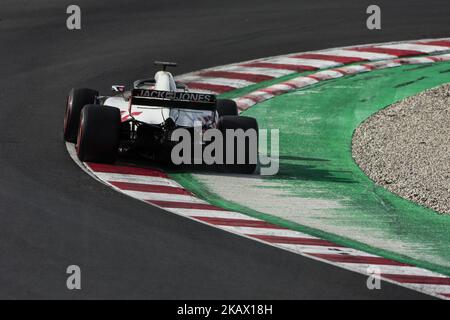 08 Romain Grosjean from France Haas F1 Team VF-18 Ferrari during day four of F1 Winter Testing at Circuit de Catalunya on March 9, 2018 in Montmelo, Spain. (Photo by Xavier Bonilla/NurPhoto) Stock Photo