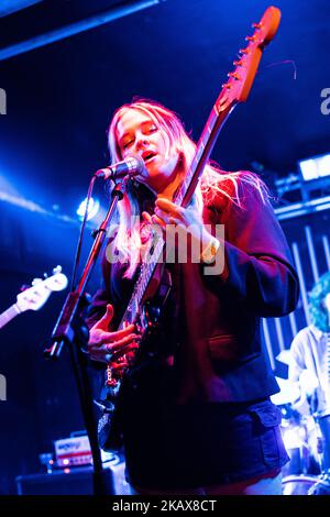 Milan Italy. 02 November 2022. The American band BNNY performs live on stage at Circolo Magnolia opening the show of Dehd. Stock Photo