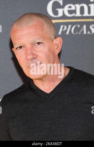 Antonio Banderas attends the 'Genius: Picasso' serie photocall at Westin Palace hotel in Madrid, Spain on March 21, 2018.(Photo by Gabriel Maseda/NurPhoto) Stock Photo