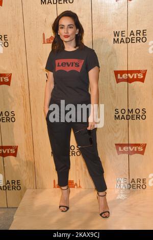 Actress Ana de la Reguera is seen arriving at the red carpet for opening of the store Levi's in the Historic Center of the City of mexico on March 22, 2018 in Mexico City, Mexico (Photo by Carlos Tischler/NurPhoto) Stock Photo