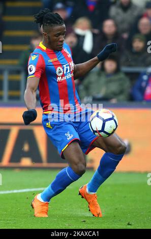 Crystal Palace's Wilfried Zaha during the Premiership League match between Crystal Palace and Liverpool at Wembley, London, England on 31 March 2018. (Photo by Kieran Galvin/NurPhoto)  Stock Photo