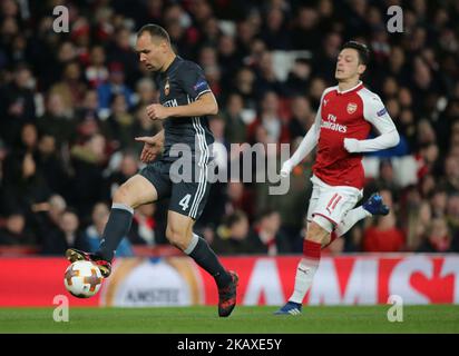 Sergei Ignashevich of CSKA Moscow during UEFA Europa League - Quarter - Final - 1st Leg match between Arsenal and CSKA Moscow at The Emirates Stadium in London, UK on April 5, 2018. (Photo by Kieran Galvin/NurPhoto)  Stock Photo