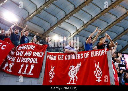 AS Roma v FC Liverpool - Champions League semi-final second leg Liverpool supporters at Olimpico Stadium in Rome, Italy on May 02, 2018 (Photo by Matteo Ciambelli/NurPhoto)  Stock Photo
