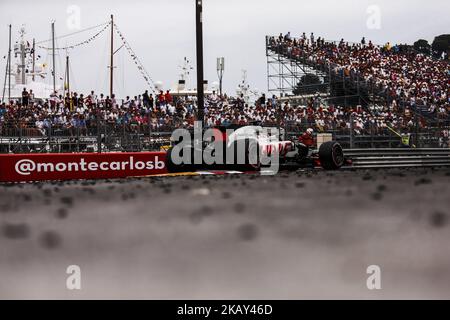 08 Romain Grosjean from France Haas F1 Team VF-18 Ferrari during the Race of Monaco Formula One Grand Prix at Monaco on 27th of May, 2018 in Montecarlo, Monaco. (Photo by Xavier Bonilla/NurPhoto) Stock Photo