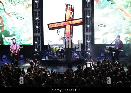 Newsboys Band during the Newsboys concert at CEIZS Italia church on June 15, 2018 in Rome, Italy. (Photo by Emmanuele Ciancaglini/NurPhoto) Stock Photo