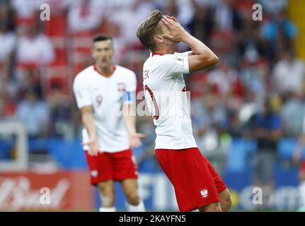 Group H Poland v Senegal - FIFA World Cup Russia 2018 Disappointment of Lukasz Piszczek (Poland) at Spartak Stadium in Moscow, Russia on June 19, 2018. (Photo by Matteo Ciambelli/NurPhoto) Stock Photo