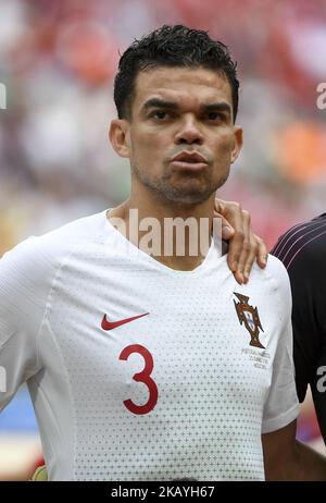 Pepe of Portugal during the 2018 FIFA World Cup Group B match between Portugal and Morocco at Luzhniki Stadium in Moscow, Russia on June 20, 2018 (Photo by Andrew Surma/NurPhoto) Stock Photo