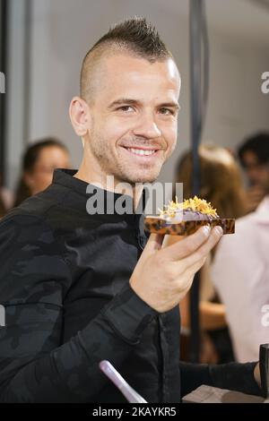 Spanish chef Dabiz Munoz presents new Magnum Campaign at the Eurobuilding Hotel on June 28, 2018 in Madrid, Spain (Photo by Oscar Gonzalez/NurPhoto) Stock Photo