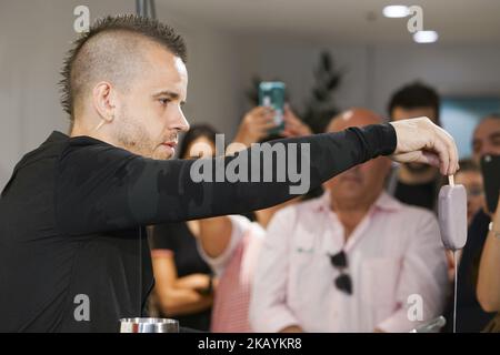 Spanish chef Dabiz Munoz presents new Magnum Campaign at the Eurobuilding Hotel on June 28, 2018 in Madrid, Spain (Photo by Oscar Gonzalez/NurPhoto) Stock Photo