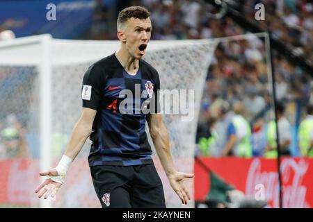 Ivan Perisic of Croatia national team reacts during the 2018 FIFA World Cup Russia Round of 16 match between Croatia and Denmark on July 1, 2018 at Nizhny Novgorod Stadium in Nizhny Novgorod, Russia. (Photo by Mike Kireev/NurPhoto) Stock Photo
