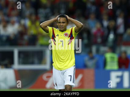 Round of 16 England v Colombia - FIFA World Cup Russia 2018 The dejection of Carlos Bacca (Colombia) at Spartak Stadium in Moscow, Russia on July 3, 2018. (Photo by Matteo Ciambelli/NurPhoto)  Stock Photo