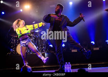 The american singer and song-writer Khalid performing live at Circolo Magnolia Segrate, Milan, Italy on July 10, 2018. (Photo by Roberto Finizio/NurPhoto) Stock Photo