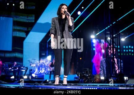 Laura Pausini performing live on stage in Rome at Circus Maximus, Rome, Italy on 22 July 2018. (Photo by Giuseppe Maffia/NurPhoto) Stock Photo