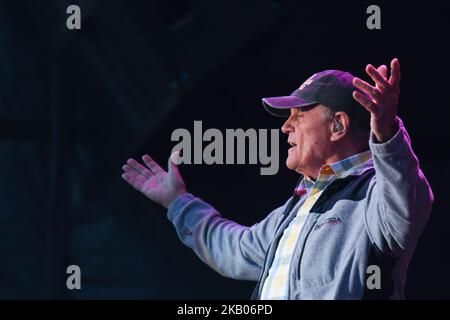 Bruce Johnston of The Beach Boys performs at the K-Days Festival in Edmonton. On Sunday, July 22, 2018, in Edmonton, Alberta, Canada. (Photo by Artur Widak/NurPhoto)  Stock Photo