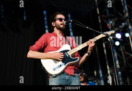 Alfie of irish band Hudson Taylor performs on stage at International Benicassim Festival 2018 on July 22, 2018 in Benicassim, Spain. (Photo by Maria Jose Segovia/NurPhoto) Stock Photo