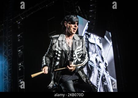Klaus Meine of the german heavy metal rock band Scorpions performing live at Arena of Verona, in Verona, Italy on 23 July 2018. (Photo by Roberto Finizio/NurPhoto) Stock Photo