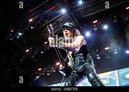 Matthias Jabs of the german heavy metal rock band Scorpions performing live at Arena of Verona, in Verona, Italy on 23 July 2018. (Photo by Roberto Finizio/NurPhoto) Stock Photo