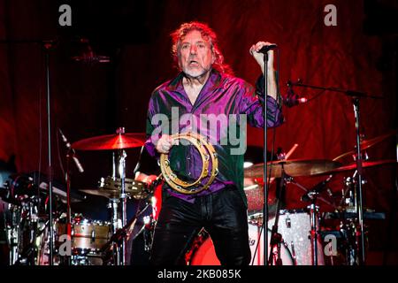 (7/27/2018) The american hard rock singer and song-writer Robert Plant & The Sensational Space Shifters performing live at Trip Music Festival 2018 at Triennale Milan Italy. (Photo by Roberto Finizio/NurPhoto) Stock Photo