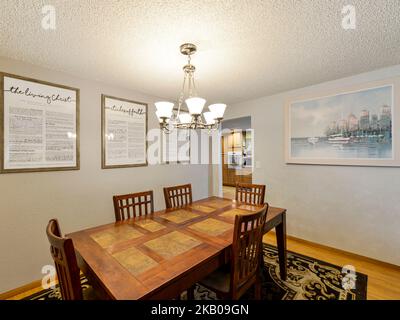 Modern residential dining room interior Stock Photo