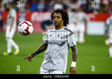 12 Marcelo Vieira da Silva from Brazil of Real Madrid during the La Liga game between Girona FC against Real Madrid in Montilivi Stadium at Girona, on 26 of August of 2018, Spain. (Photo by Xavier Bonilla/NurPhoto) Stock Photo