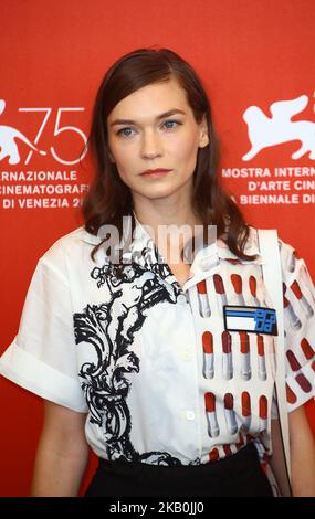 Hannah Gross attend 'The Mountain' photocall during the 75th Venice