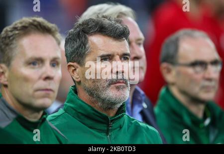 Roy Keane assistant manager of Republic of Ireland during UEFA Nations League between Wales and Republic Ireland at Cardiff City stadium ,Cardiff, on 06 Sept 2018. (Photo by Action Foto Sport/NurPhoto) Stock Photo