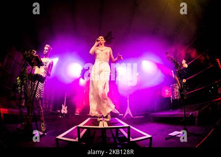 The american musical duo Sofi Tukker performing live at Circolo Magnolia in Segrate, Milan, Italy on 13 September 2018. (Photo by Roberto Finizio/NurPhoto) Stock Photo