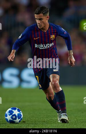 during the UEFA Champions League group B match between FC Barcelona and PSV Eindhoven at Camp Nou on September 18, 2018 in Barcelona, Spain (Photo by Sergio Lopez/NurPhoto) Stock Photo