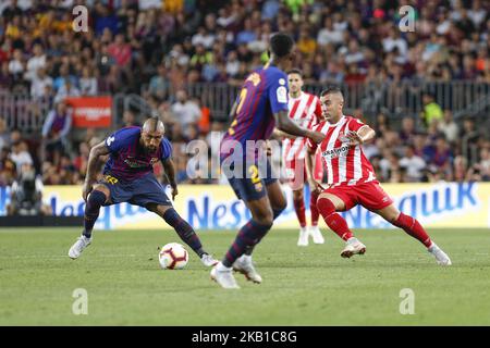 FC Barcelona midfielder Arturo Vidal (22) during the match FC Barcelona against Girona FC, for the round 5 of the Liga Santander, played at Camp Nou on 23th September 2018 in Barcelona, Spain. (Photo by Mikel Trigueros/Urbanandsport/NurPhoto) Stock Photo